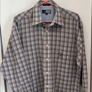 Beverly Hills Polo Club Men’s Plaid Button‑Down Shirt – Size M